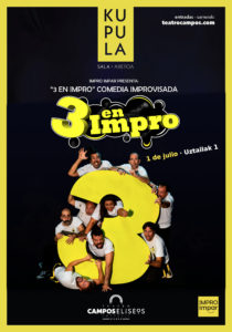 Cartel 3 en Impro - 1 de julio en Teatro Campos (Bilbao)