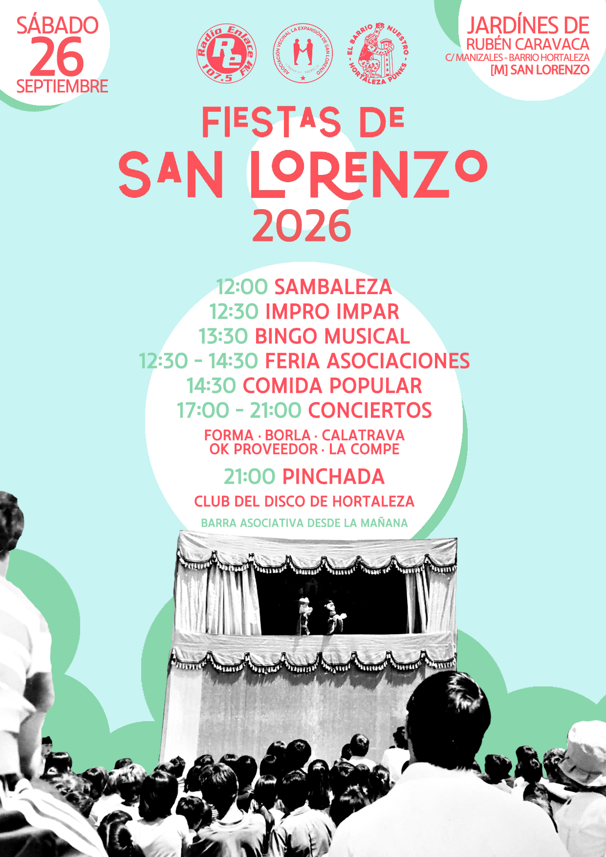 Impro Impar estaremos en las Fiestas de San Lorenzo (Hortaleza), apoyando a Radio Enlace
